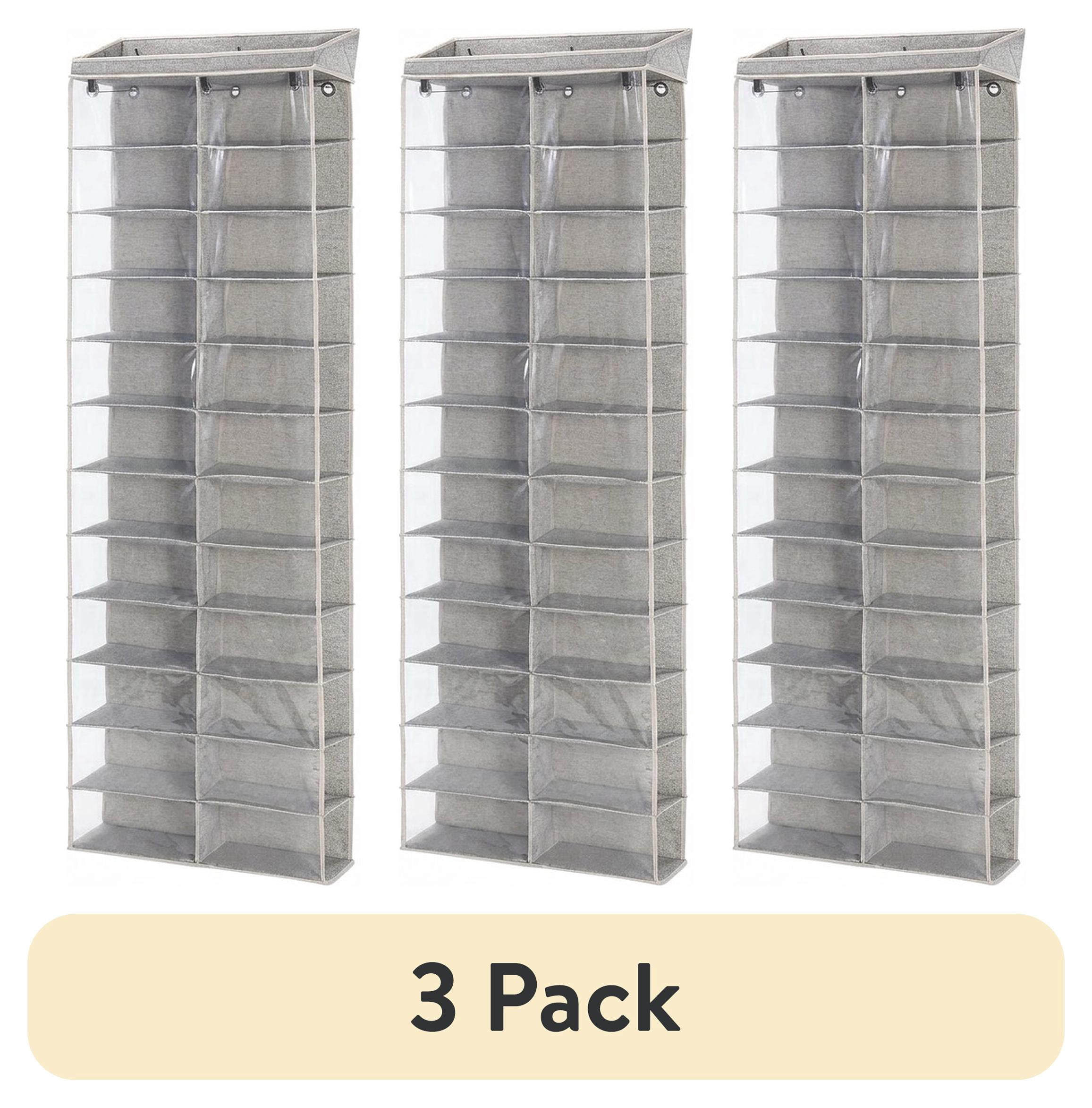 (3 pack) Better Homes & Gardens 24-Tier Over The Door Shoe Organizer Shelf