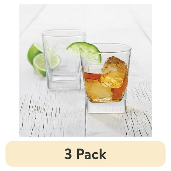 (3 pack) Better Homes & Gardens Clear Glass Drinkware Set, 12.17 oz, 4-Piece