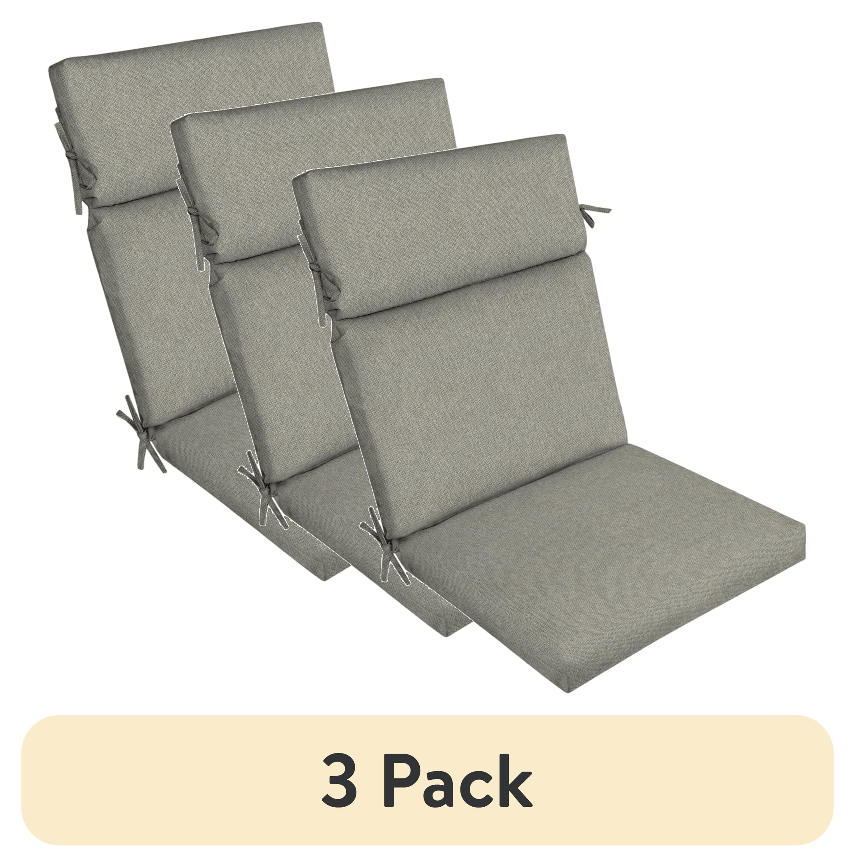 (3 pack) Better Homes & Gardens 44" L x 21" W Tan 1 Piece Rectangle Outdoor Chair Cushion
