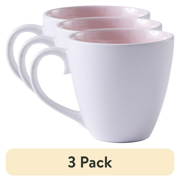 (3 pack) Better Homes & Gardens Blush Vivian Stoneware Mug