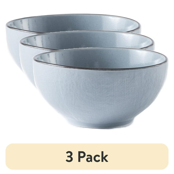 (3 pack) Better Homes & Gardens Denim Murphy Stoneware Cereal Bowl