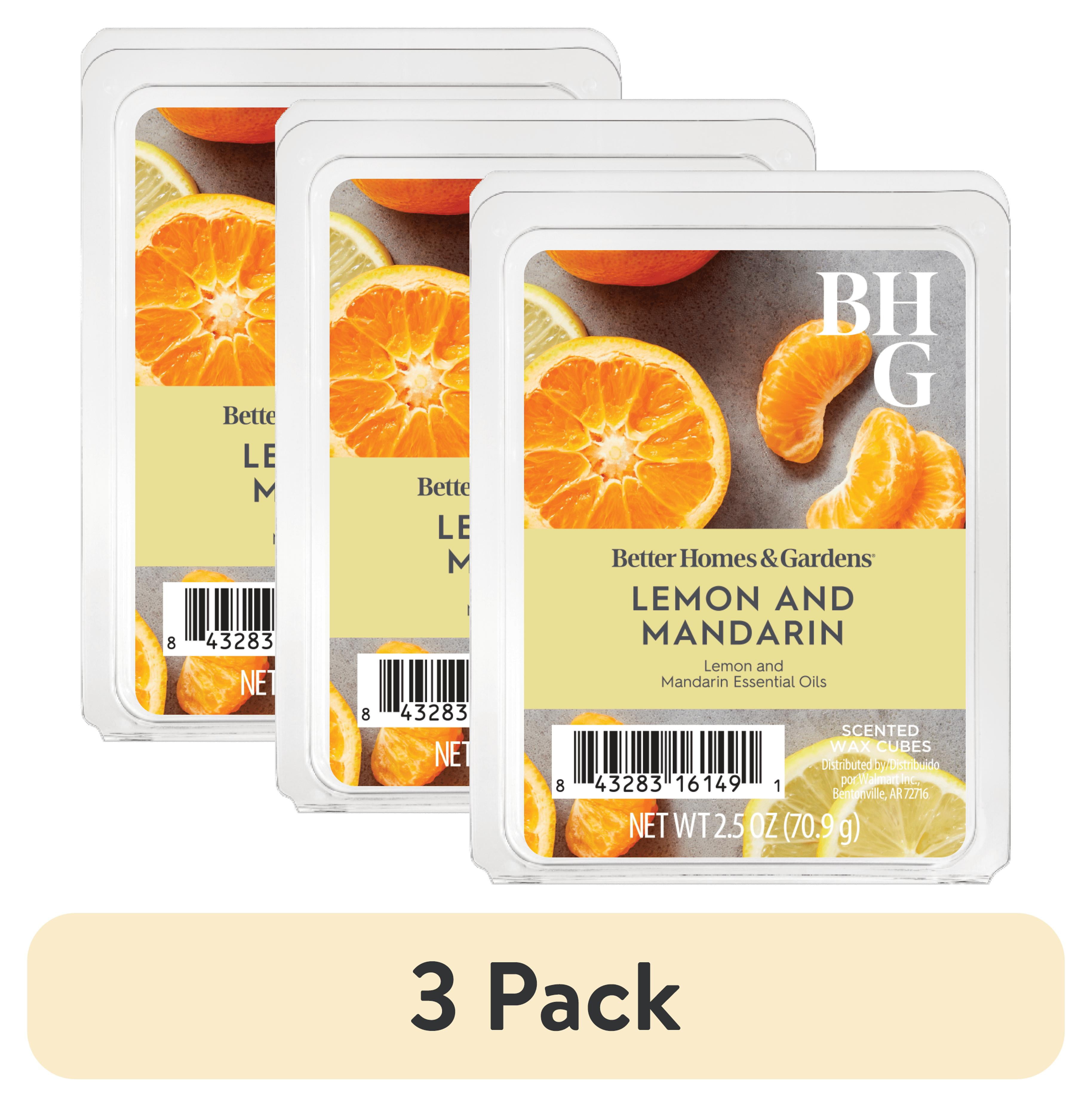 (3 pack) Better Homes & Gardens Lemon & Mandarin Scented Wax Melts, 2.5 oz