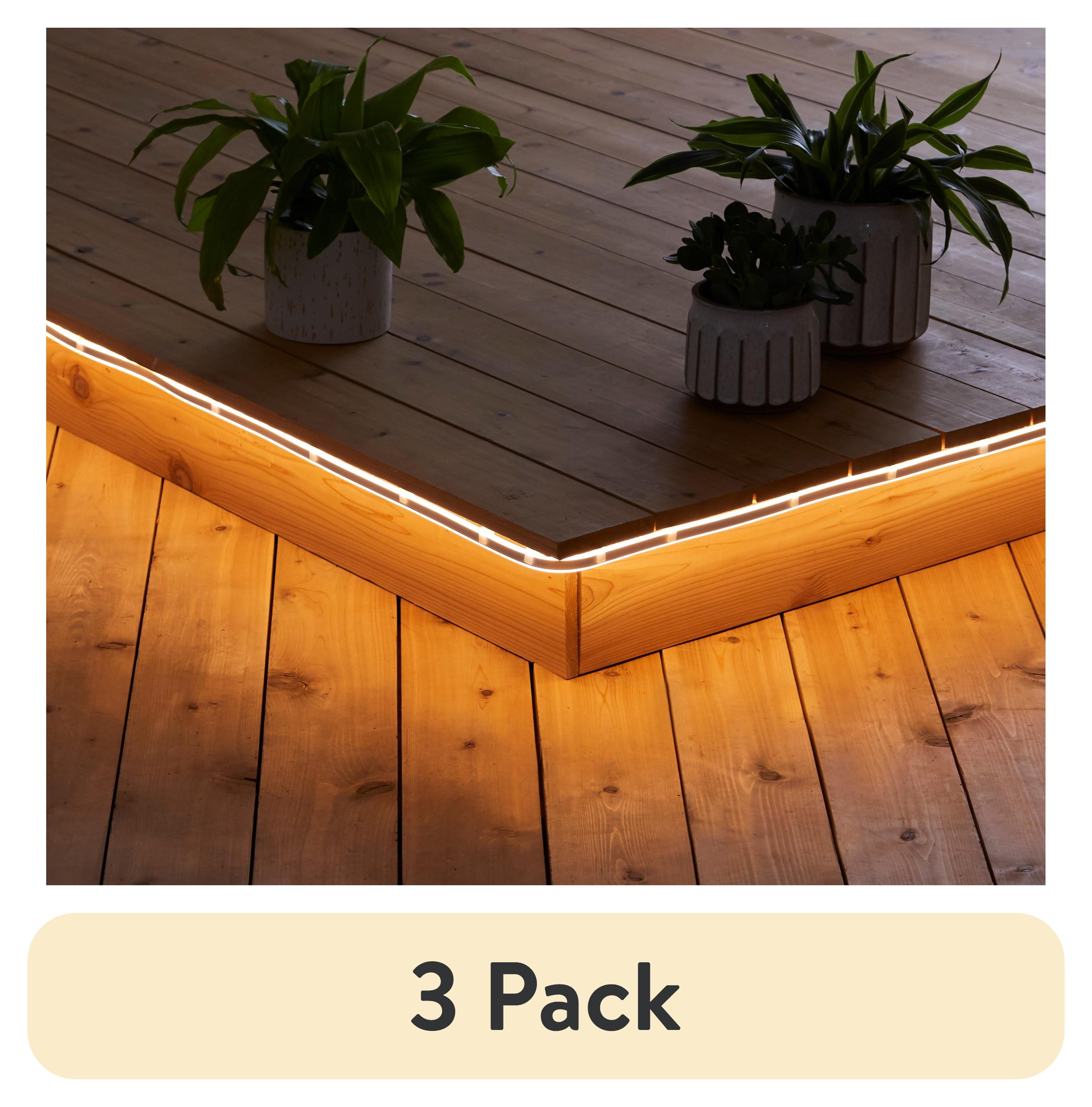 (3 pack) Better Homes & Gardens 16.4-Foot Plug-In White Neon Rope Flex Light, Double-Sided Glow, Indoor/Outdoor Use, Flexible Accent Lighting