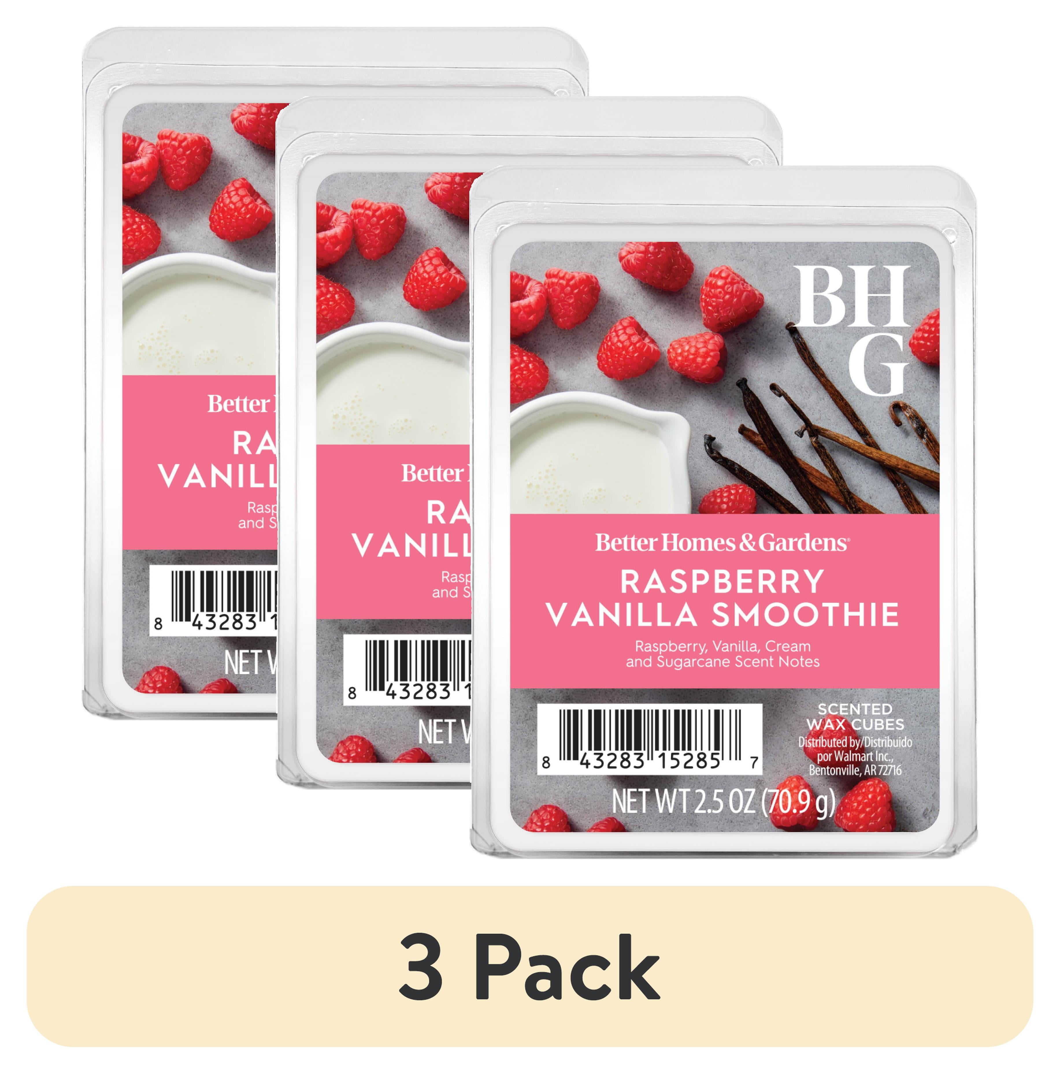 (3 pack) Raspberry Vanilla Smoothie Scented Wax Melts, Better Homes & Gardens, 2.5 oz (1-Pack)