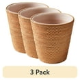 thumbnail image 1 of (3 pack) Better Homes & Gardens Rattan Bathroom Wastebasket, 1 of 8