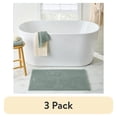 thumbnail image 1 of (3 pack) Better Homes & Gardens Ultra Soft Polyester Rug, Plush Absorbent Floor Rug with Skid-Resistant Backing, Machine Washable, 23" x 39", Green River, 1 of 9