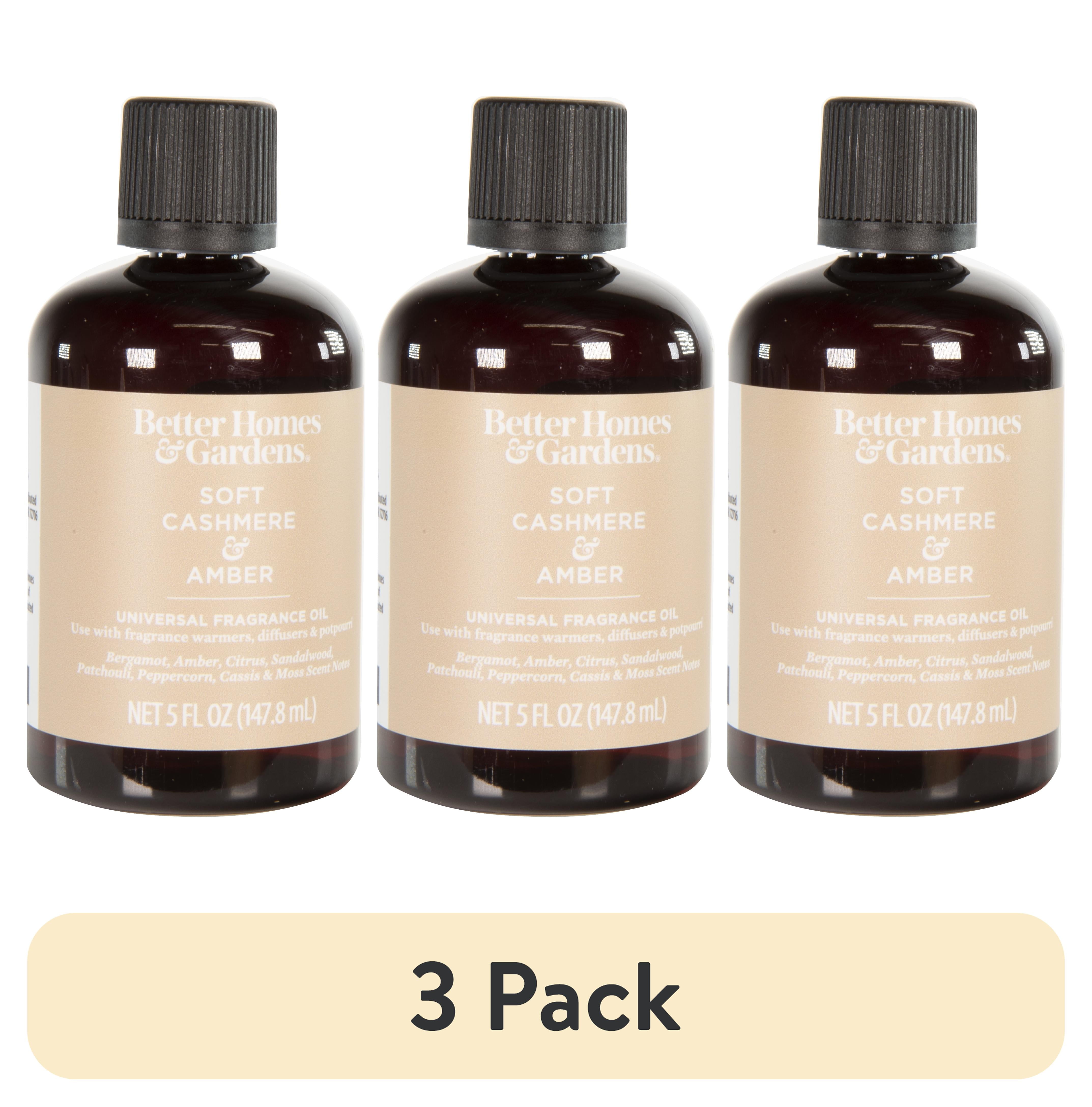 (3 pack) Better Homes & Gardens Universal Fragrance Oil, Soft Cashmere & Amber, 5 fl oz