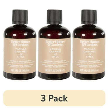 (3 pack) Better Homes & Gardens Universal Fragrance Oil, Vanilla Caramel & Spice, 5 fl oz