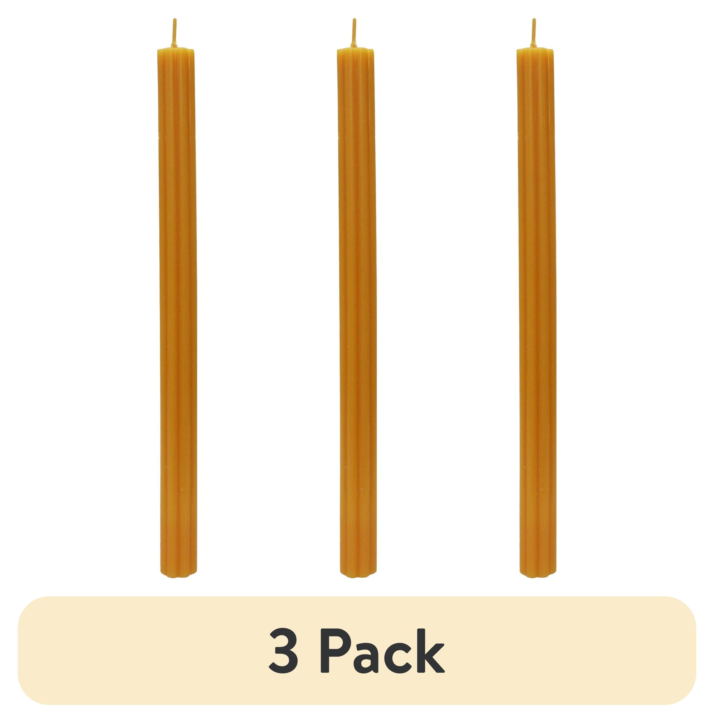 (3 pack) Better Homes & Gardens Unscented Taper Candles, Orange, 2-Pack, 11 Inches Height