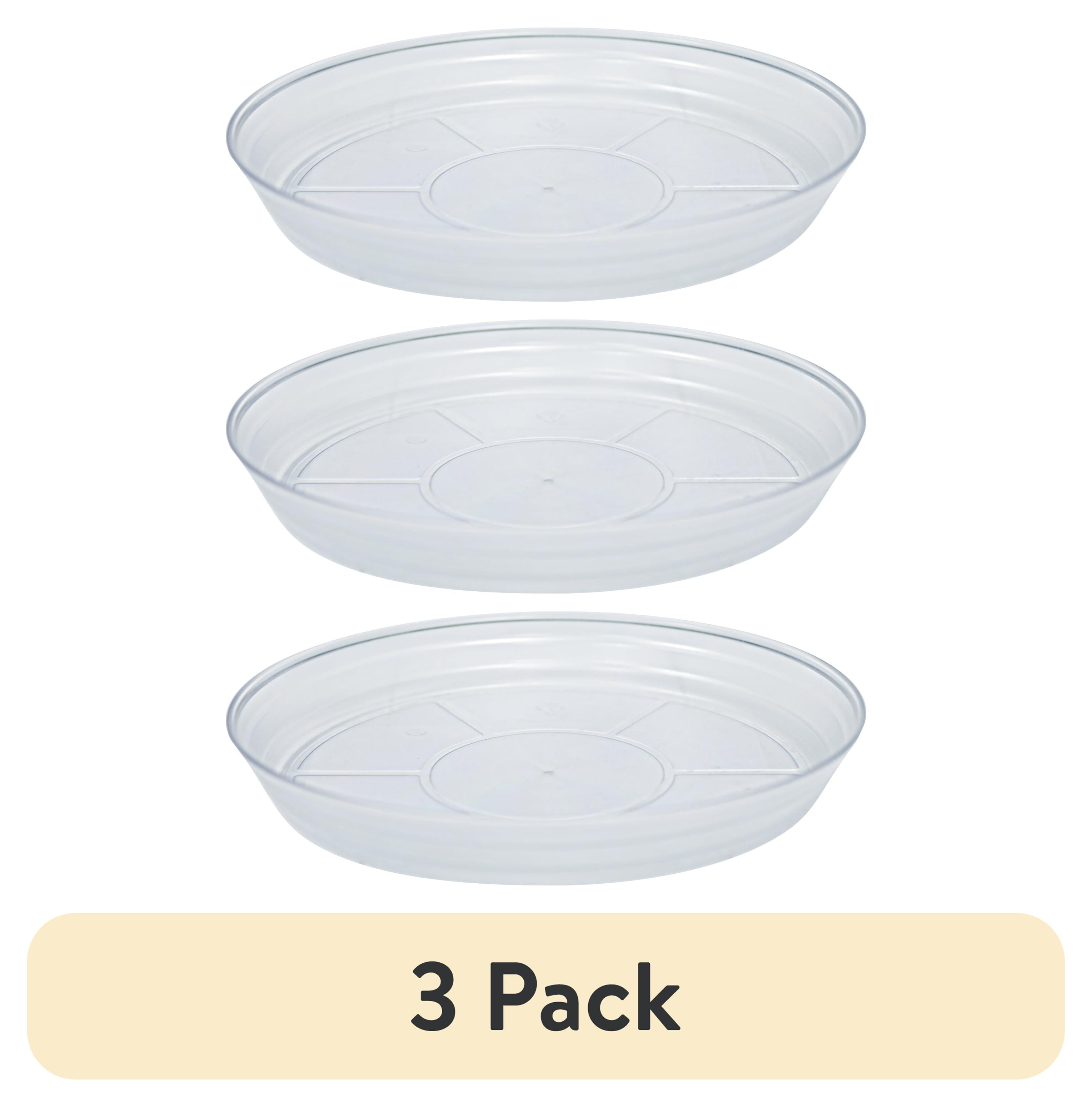 (3 pack) Better Homes & Gardens Translucent Round Plastic Plant Saucer, 16 in