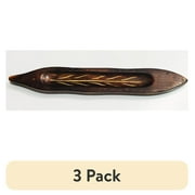 (3 pack) Better Homes & Gardens Wooden Leaf Incense Burner, Brown