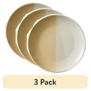 (3 pack) Better Homes & Gardens Yellow Hayes Stoneware Salad Plate