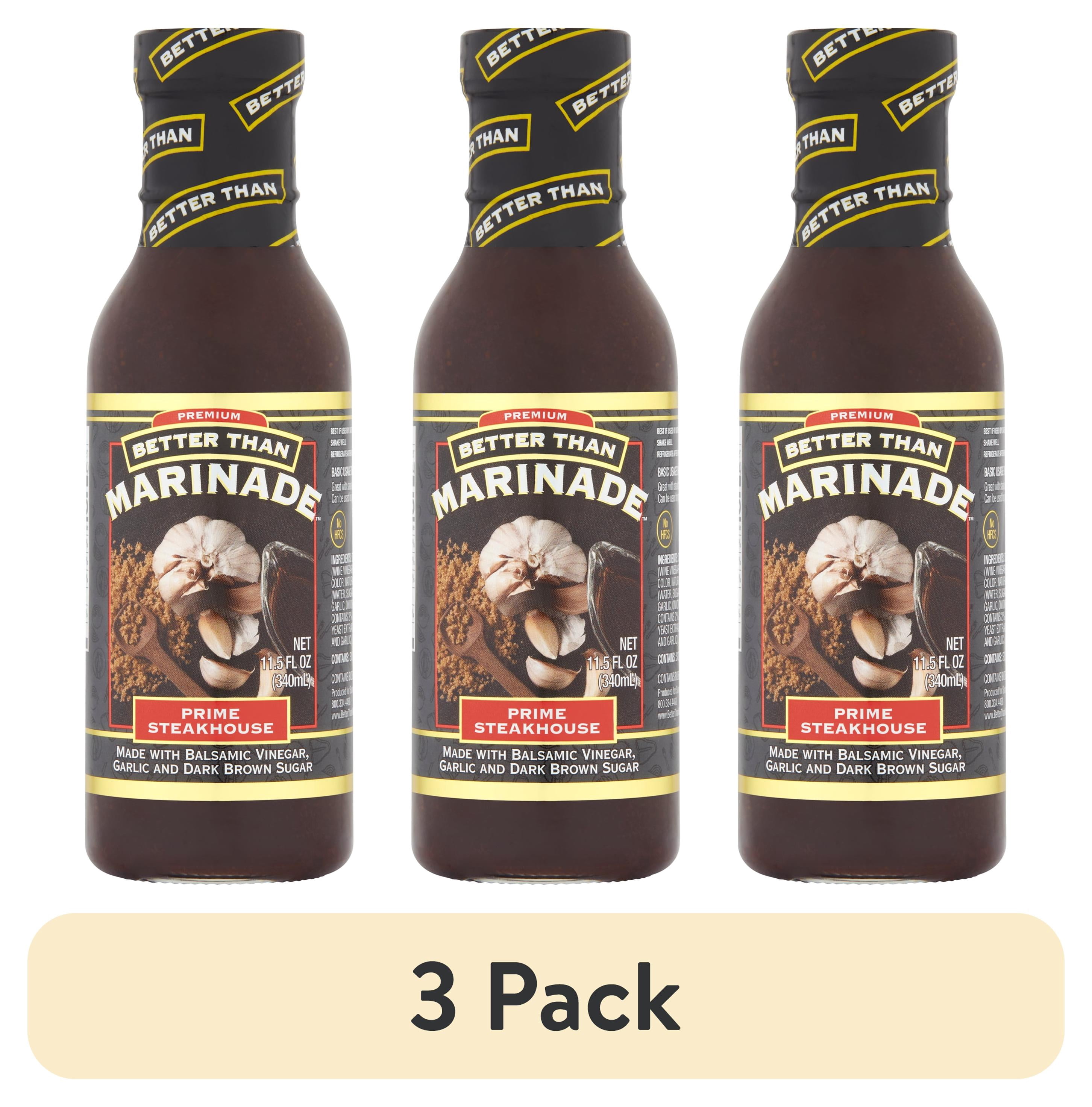 (3 pack) Better Than Marinade, Prime Steakhouse, 11.5 oz Bottle