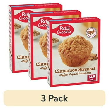 (3 pack) Betty Crocker Cinnamon Streusel Muffin and Quick Bread Mix, 13.9 oz.