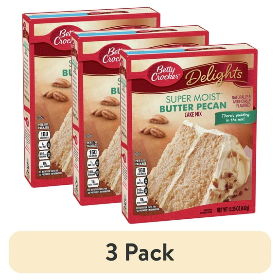 Betty Crocker Delights Super Moist Butter Pecan Cake Mix, 15.25 oz.