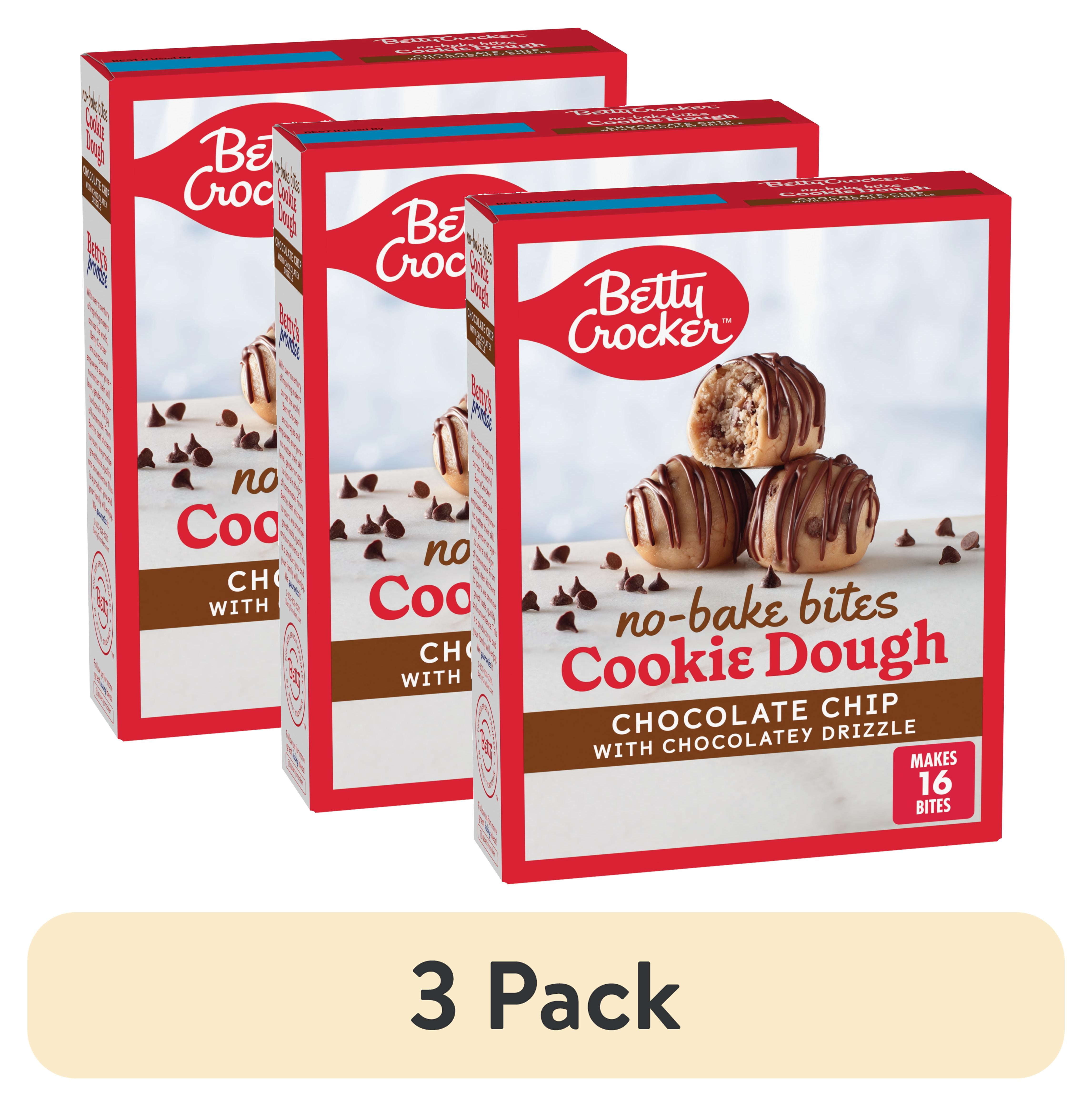 (3 pack) Betty Crocker No-Bake Bites Chocolate Chip Cookie Dough, 12.2 oz.