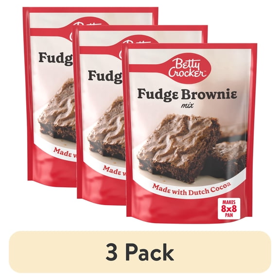 (4 Pack) Betty Crocker Fudge Brownie Mix, 10.25 oz