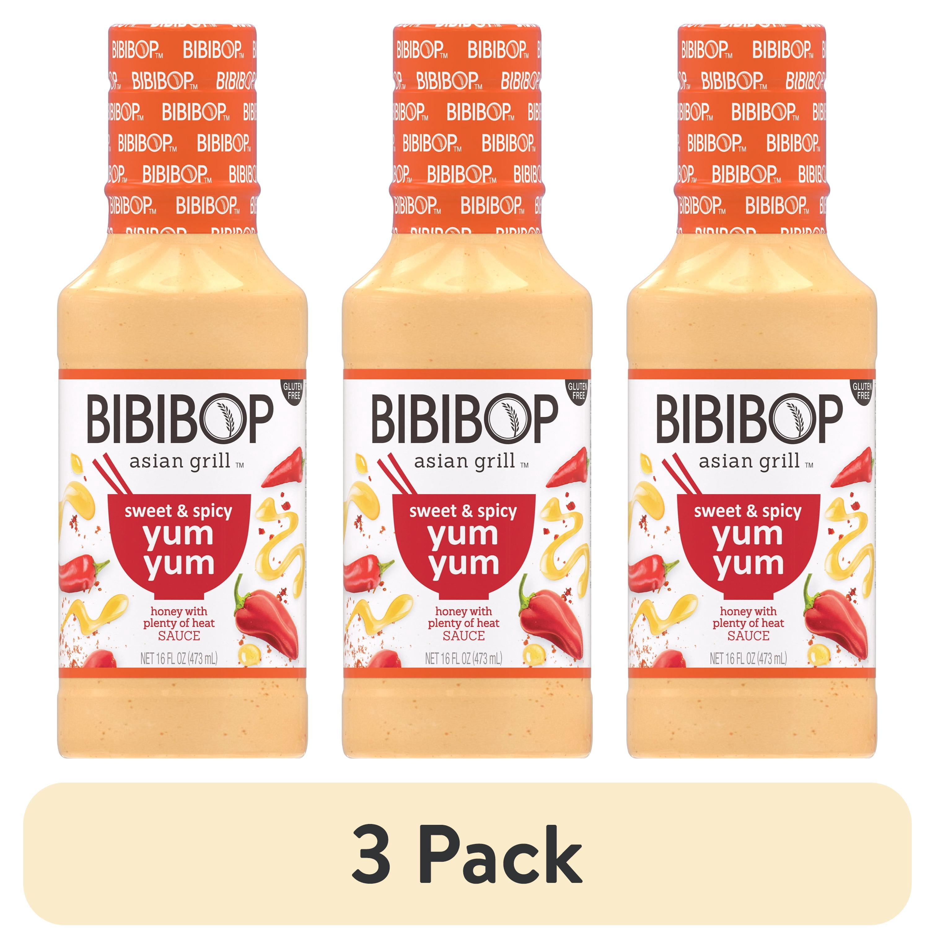 (3 pack) Bibibop Asian Grill Sweet & Spicy Yum Yum Sauce, 16 fl oz Bottle