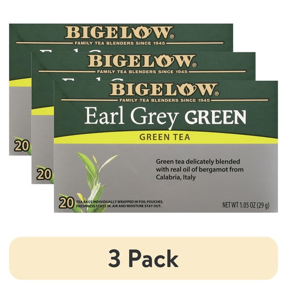 Bigelow Earl Grey, Green Tea Bags, 20 Count