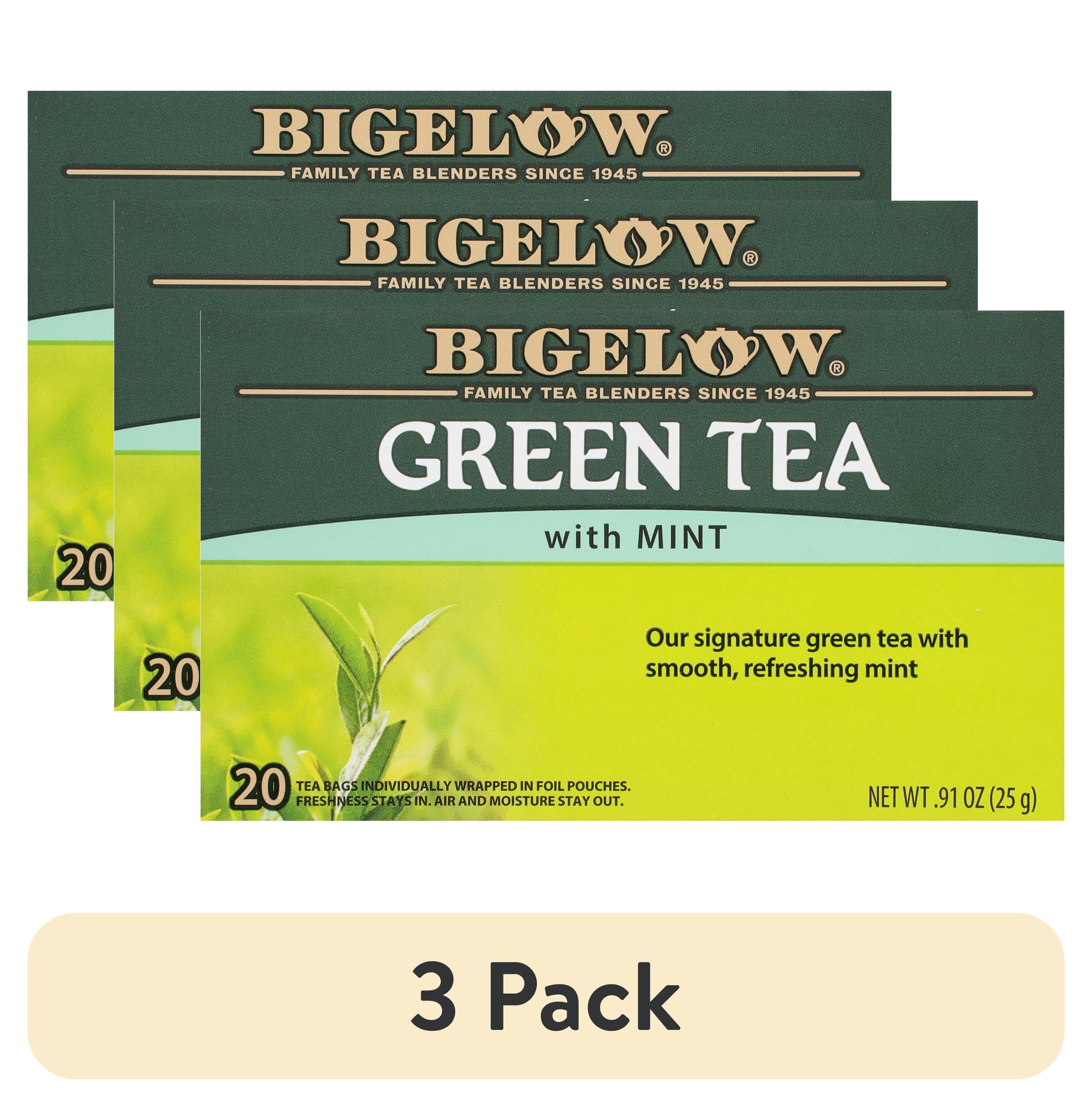 (3 pack) Bigelow Green Tea with Mint, Tea Bags, 20 Count