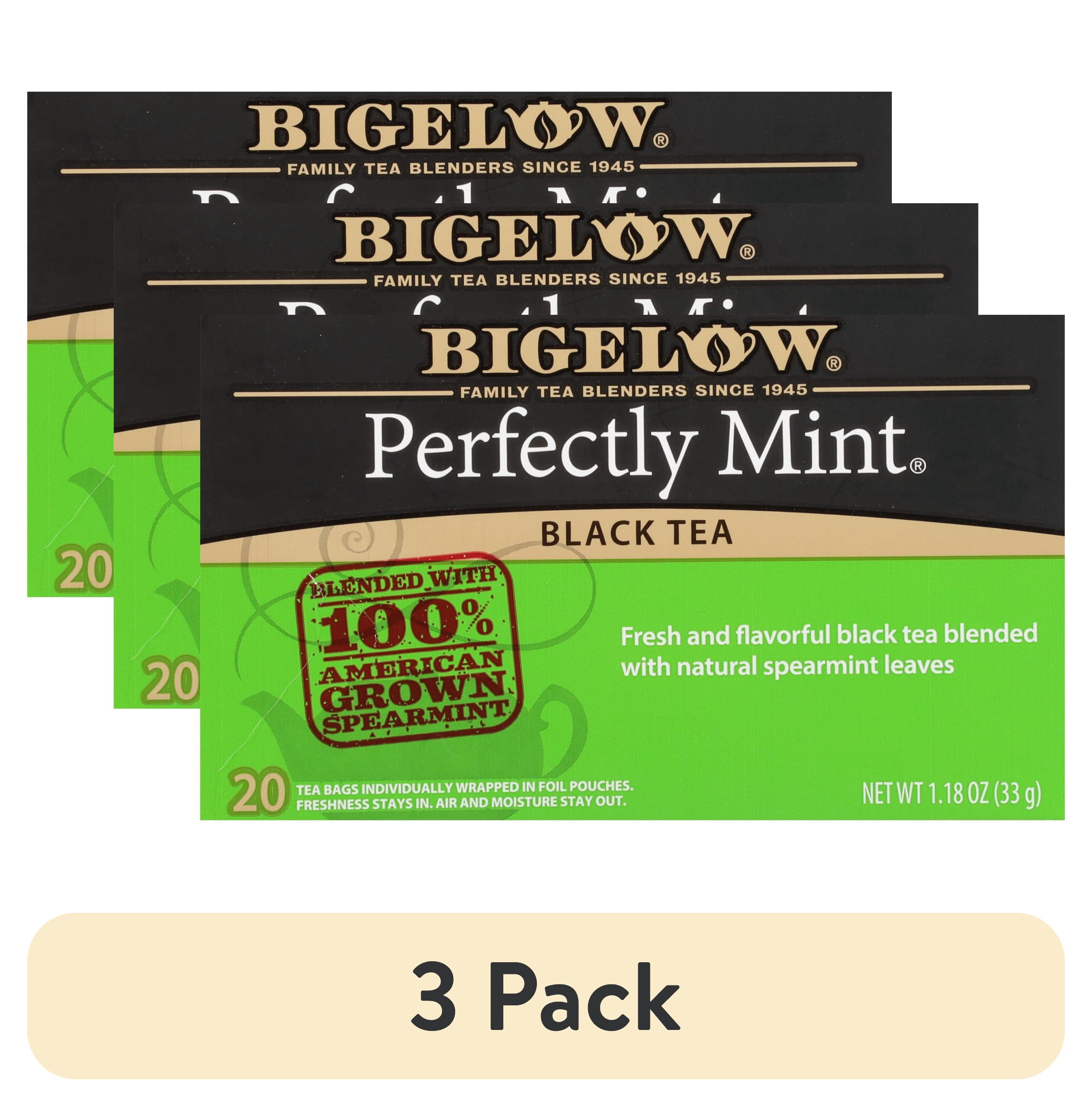 (3 pack) Bigelow Perfectly Mint, Black Tea Bags, 20 Count