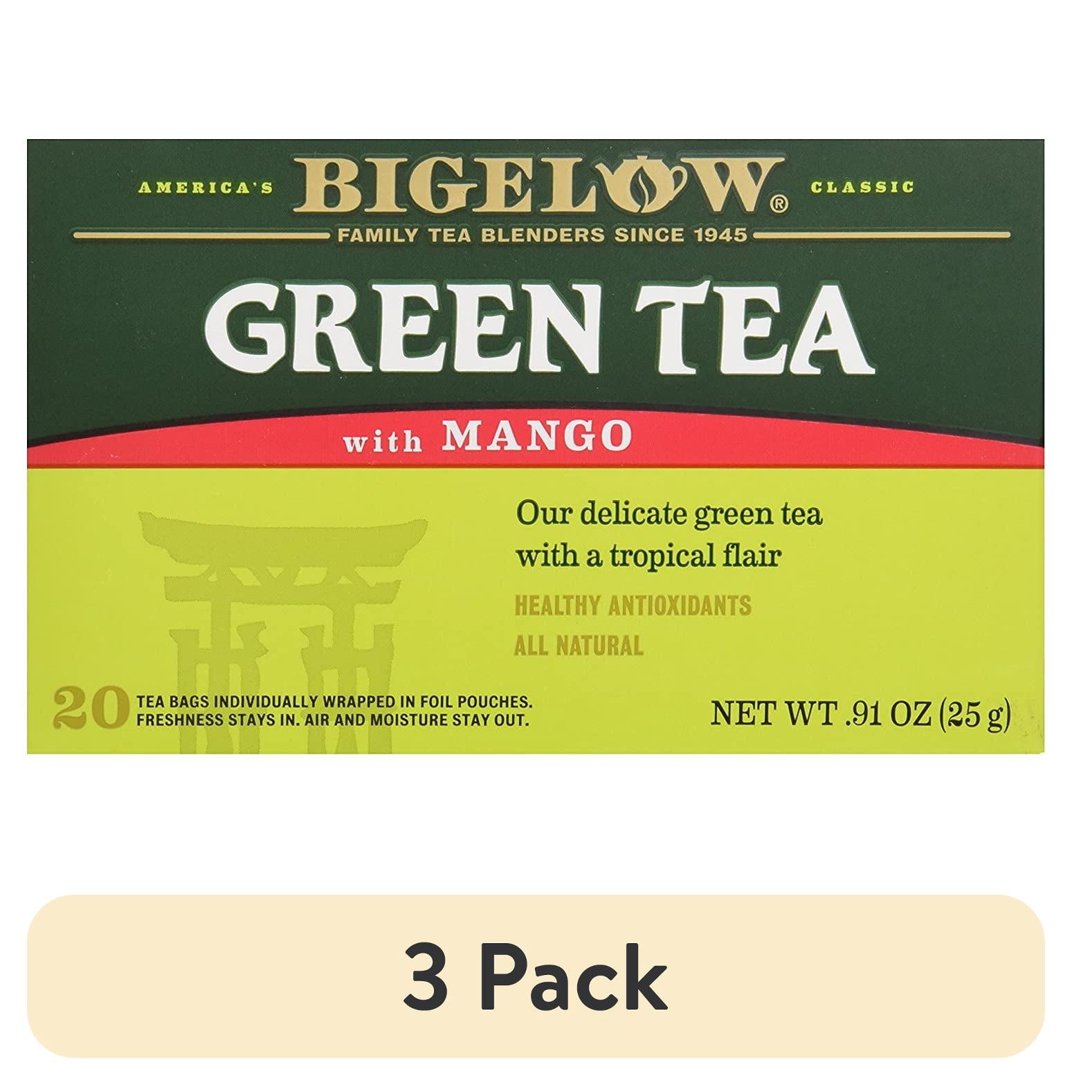 (3 pack) Bigelow Tea Green Tea with Mango, 20 ct