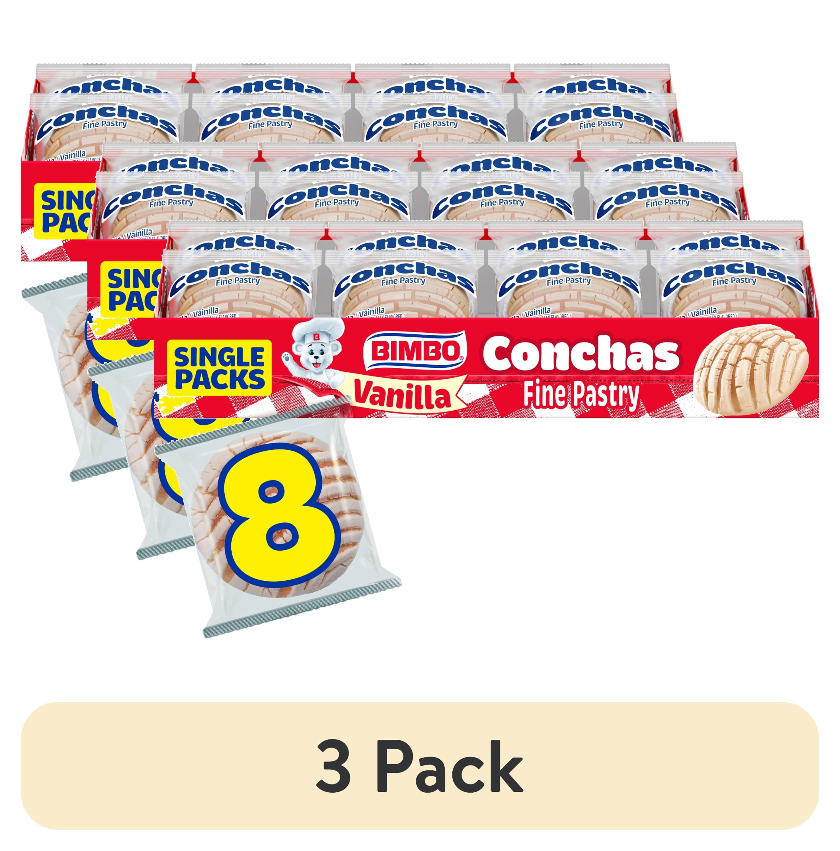 (3 pack) Bimbo Conchas Vanilla Pastry, 8 packs, 16.96 oz