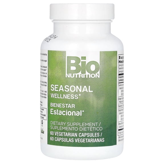 (3 pack) Bio Nutrition Seasonal Wellness, 60 Vegetarian Capsules