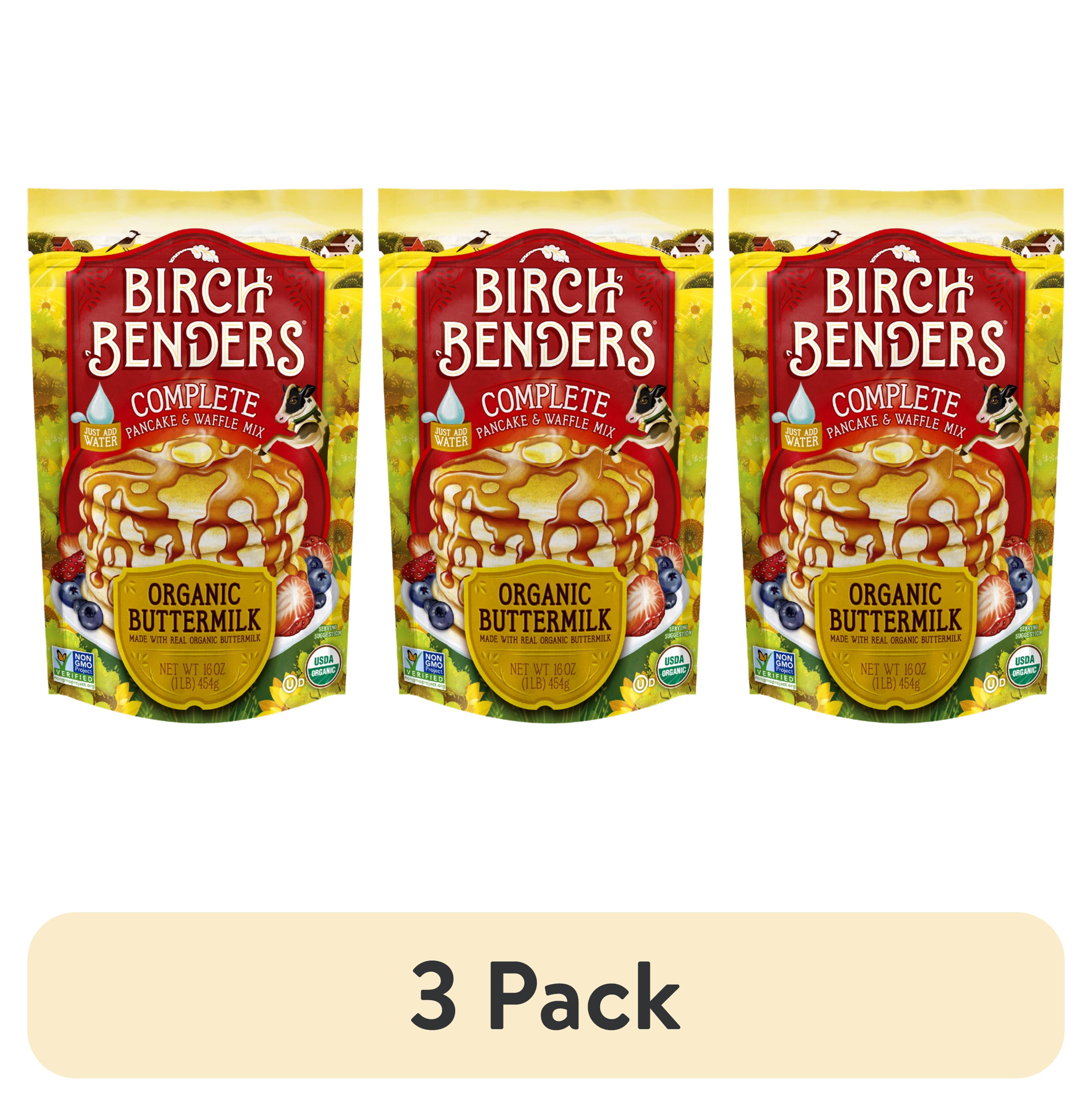 (3 pack) Birch Benders Organic Buttermilk Pancake & Waffle Mix, 16oz