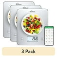 thumbnail image 1 of (3 pack) Bisonbody Digital Food Kitchen Scale with Smart App â Large Kitchen Scale with 201 Stainless Steel Surface 5 Unit Conversions â Digital Kitchen Scale App to Track Nutritional Information, 1 of 8