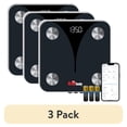 thumbnail image 1 of (3 pack) Bisonbody Smart Digital Bathroom Scale for Body Weight and Fat Percentage, 20 Body Composition Data Detection, Durable Tempered Glass, 4 High Sensitivity Electrodes Sensors, Smartphone App Connection, 1 of 6