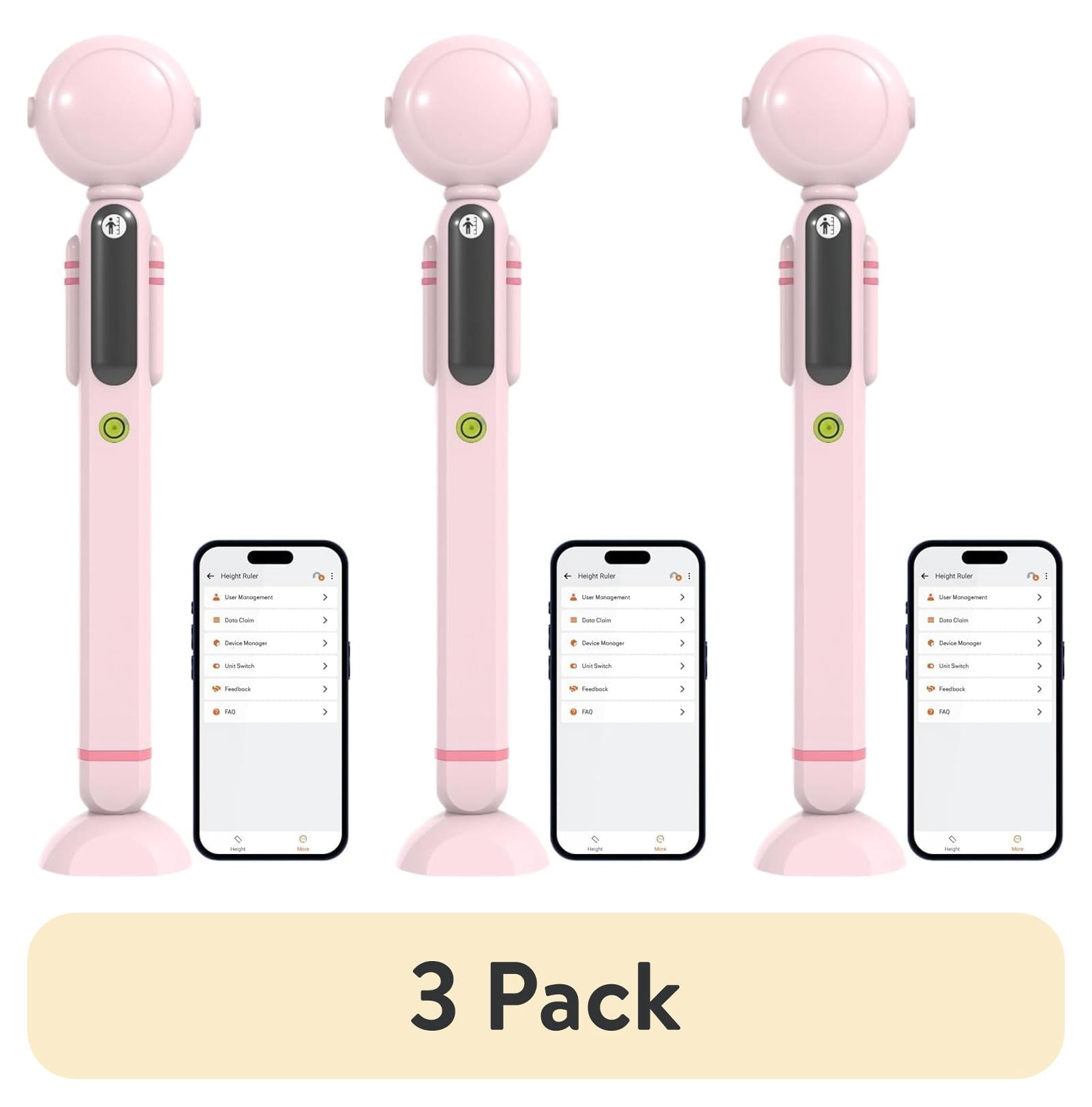 (3 pack) Bisonbody Smart Digital Height Measuring Device for Kids ...