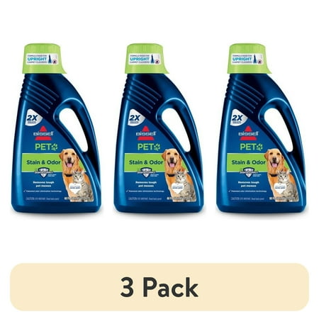 (3 pack) Bissell Pet Stain & Odor Detergent, 60 fl oz