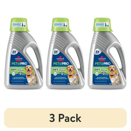 (3 pack) BISSELL Professional Pet Urine Elimator with Oxy and Febreze Carpet Cleaner Shampoo