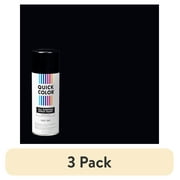 (3 pack) Black, Quick Color Gloss All Purpose Spray Paint-391192, 10 oz