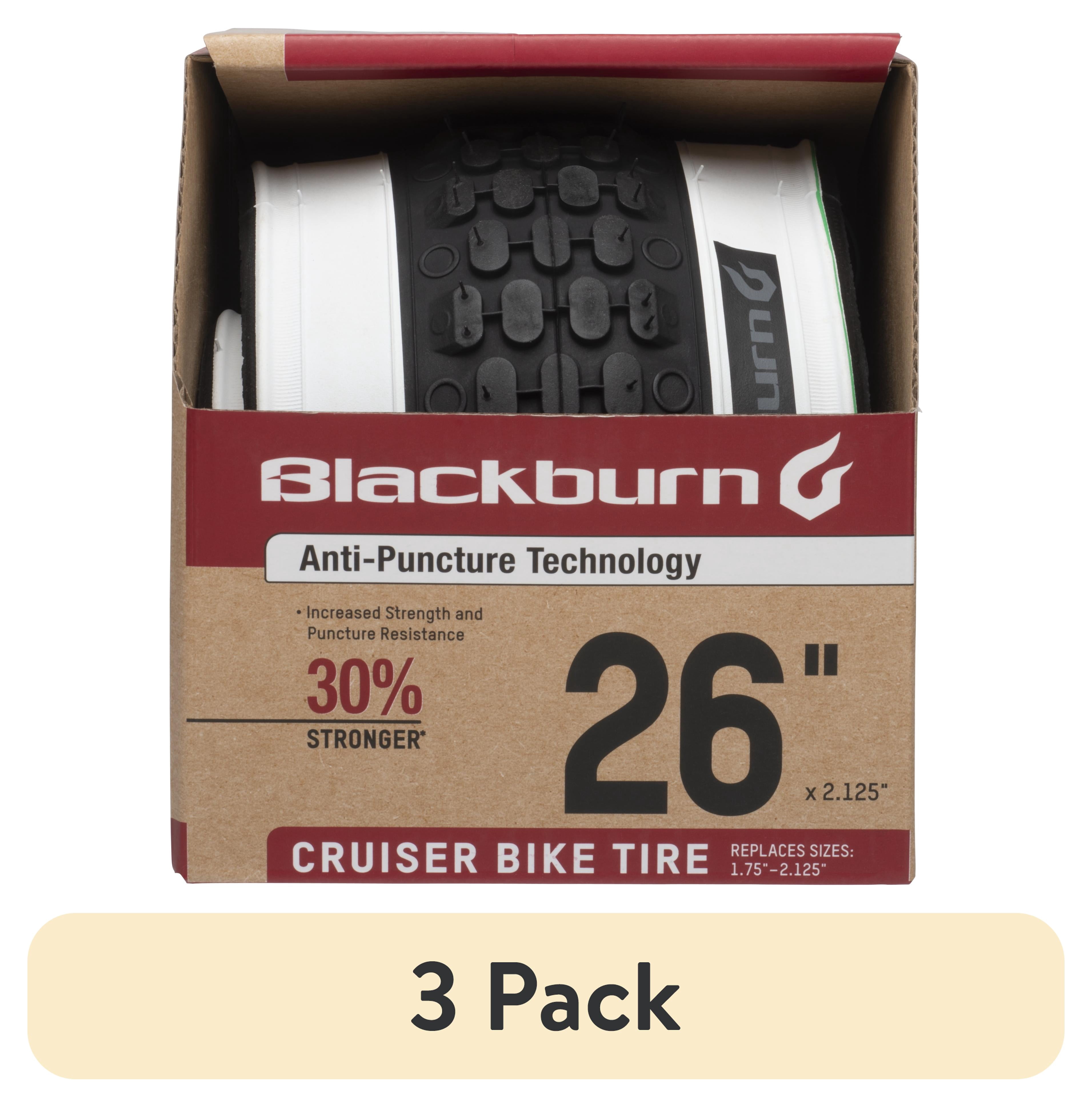 (3 pack) Blackburn Cruiser Bike Tire, 26" x 2.125", White Wall