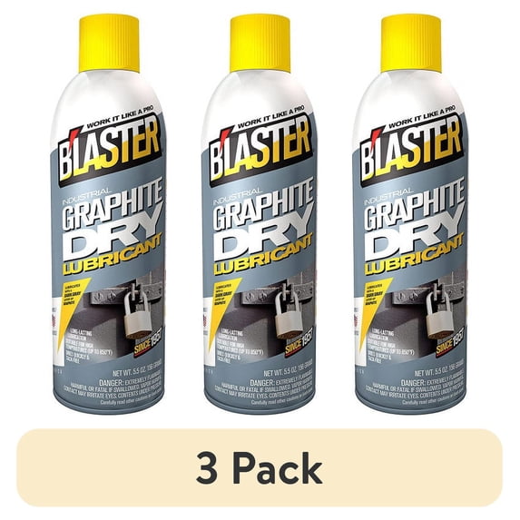 (3 pack) Blaster 8-GS Industrial Graphite Dry Lubricant Spray 5.5 oz
