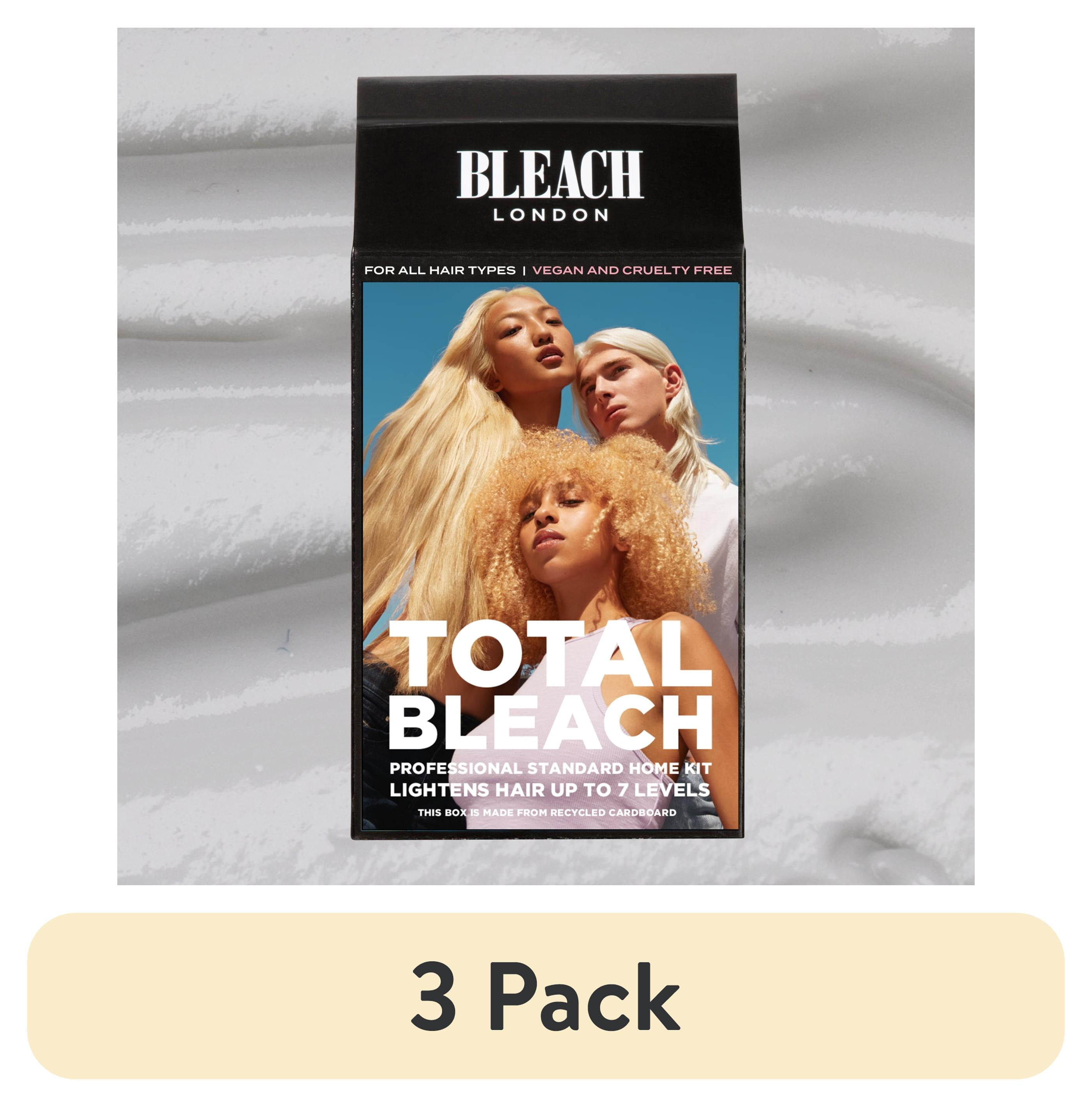 3 pack) Bleach London Total Bleach Kit for Platinum Blonde Hair