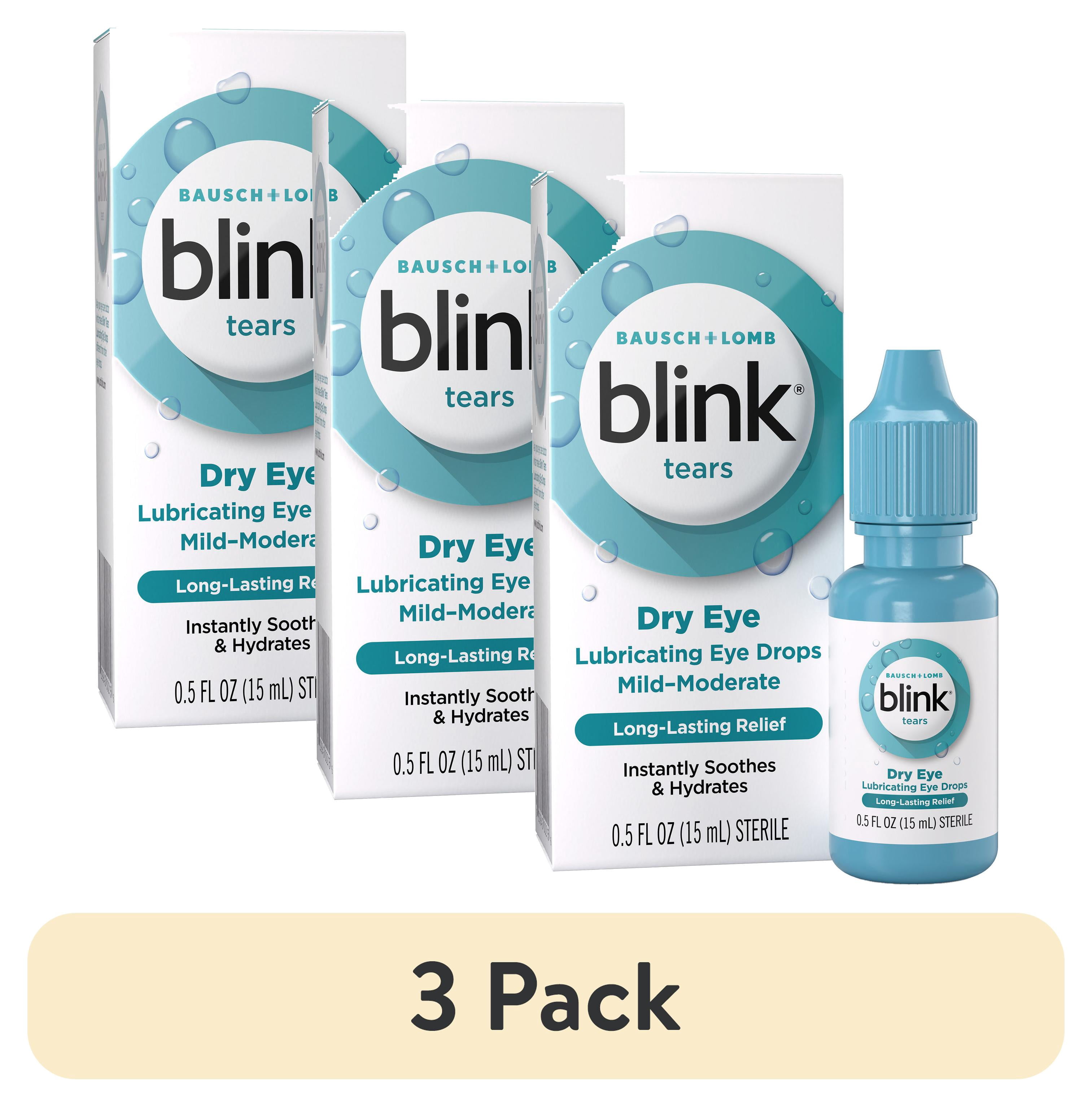 (3 pack) Blink Tears Lubricant Eye Drops for Mild to Moderate Dry Eye ...