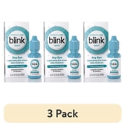 3 pack Blink Tears Lubricant Eye Drops for Mild to Moderate Dry Eye Relief and Symptoms, 0.5 fl oz