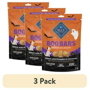 (3 pack) Blue Buffalo Boo Bars Crunchy Halloween Dog Biscuits Pumpkin & Cinnamon Recipe 11-oz Bag