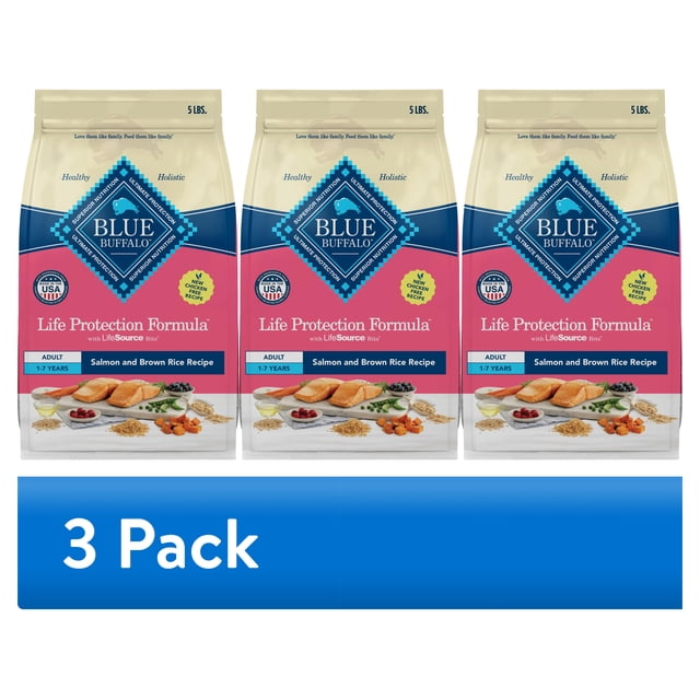 Chicken Rice With Label (3 pack) Blue Buffalo Life Protection Formula Adult Dry Dog Food Salmon ...