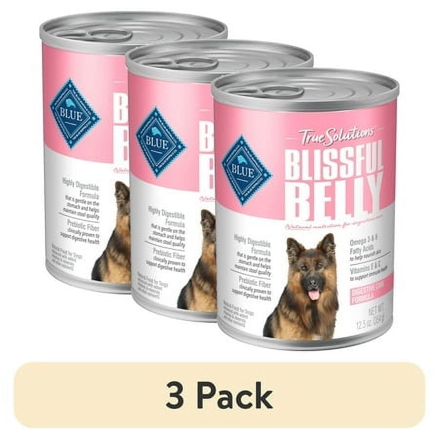 (3 pack) Blue Buffalo True Solutions Digestive Care Wet Dog Food, 12.5-oz. Can