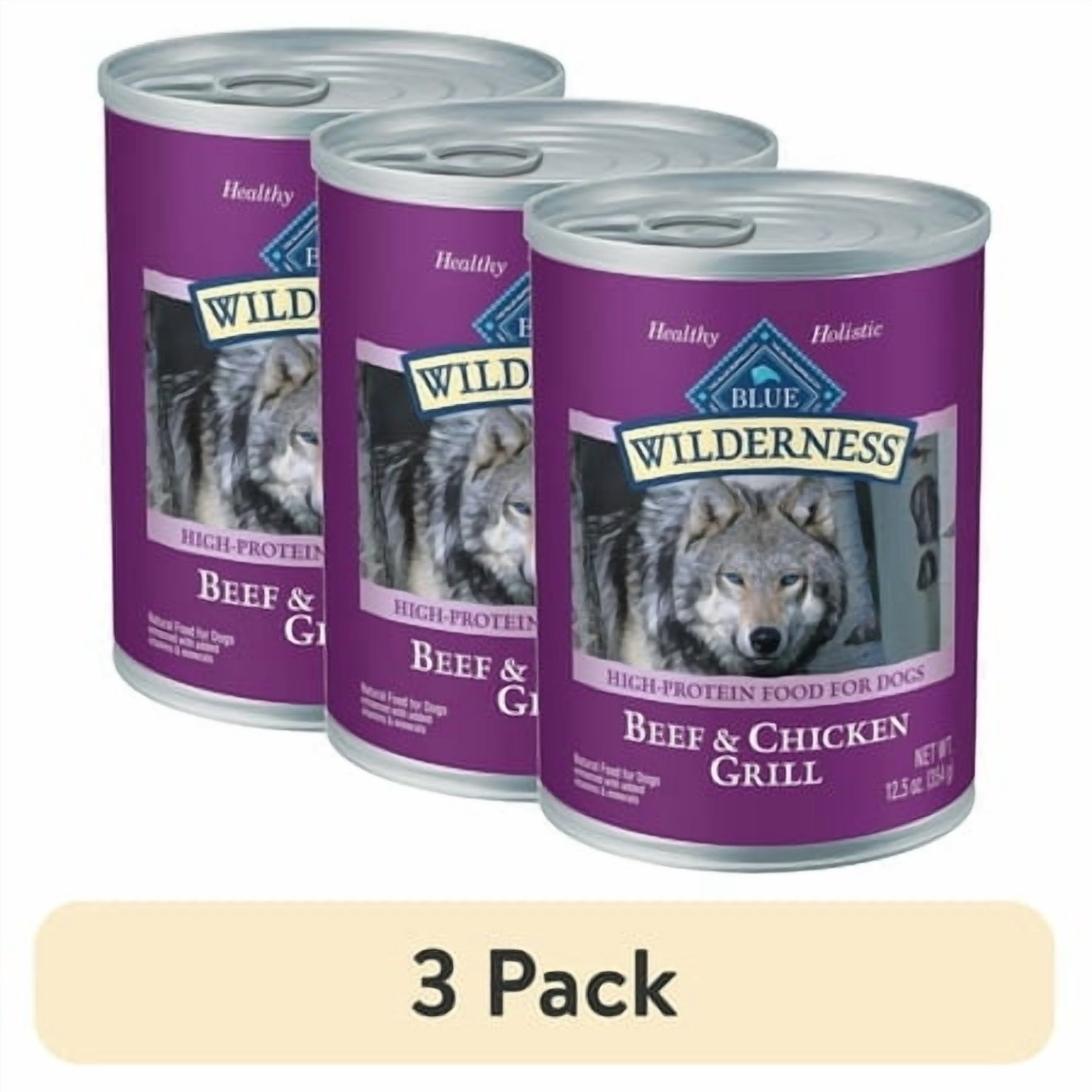 3 pack) Blue Buffalo Wilderness High Protein Turkey and Chicken