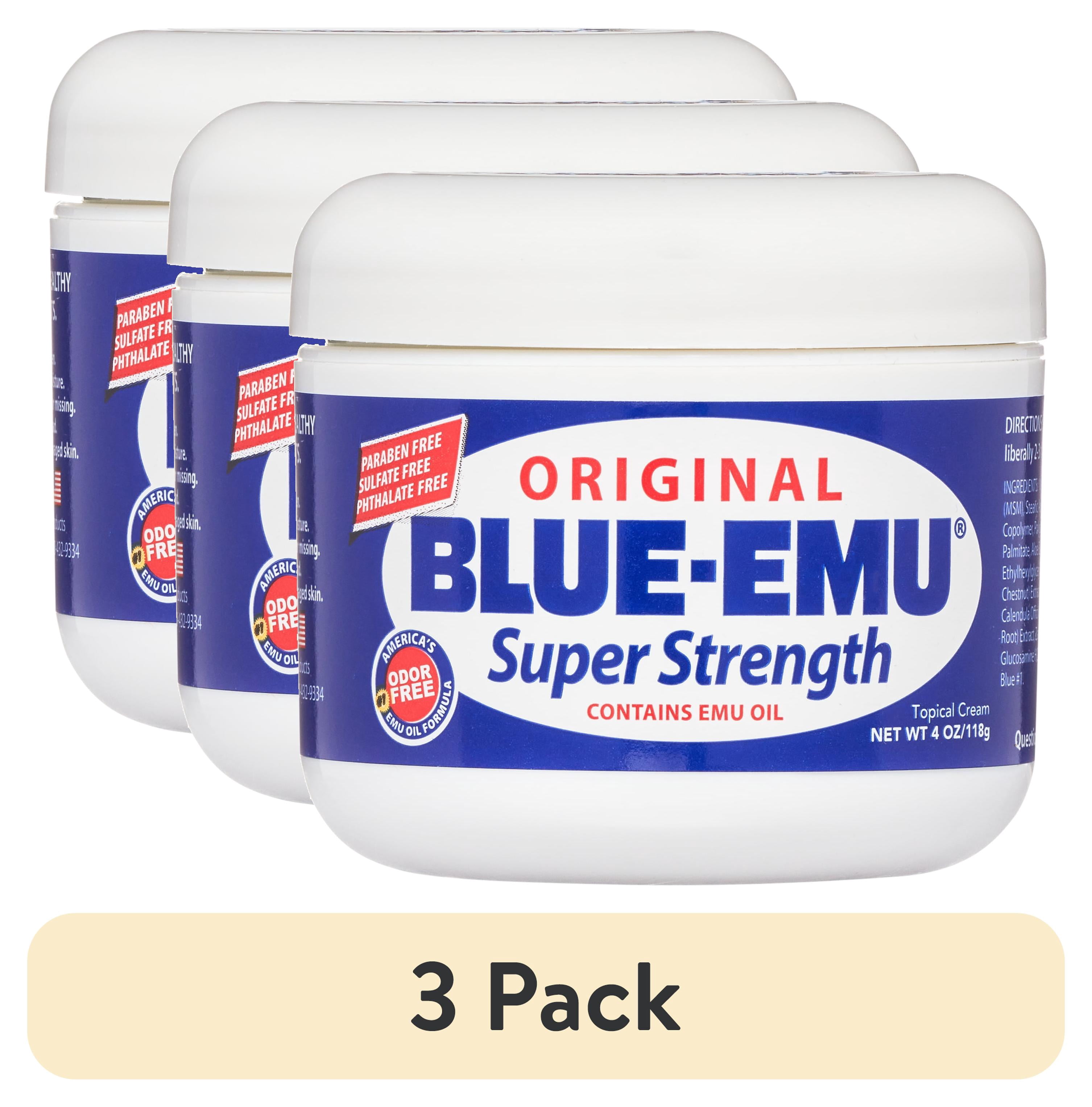 (3 pack) Blue-Emu Original Super Strength Cream for Supporting Healthy Muscles & Joints, 4 oz