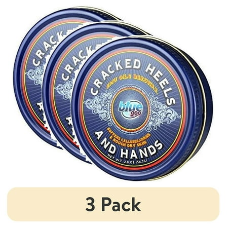 (3 pack) Blue Goo Cracked Heel and Hand Skin Softener, 2 Ounce