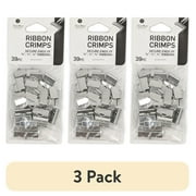 (3 pack) Blue Moon Beads Silver Ribbon Crimp Findings for DIY Jewelry Making, 39 Piece-Unisex, Adult