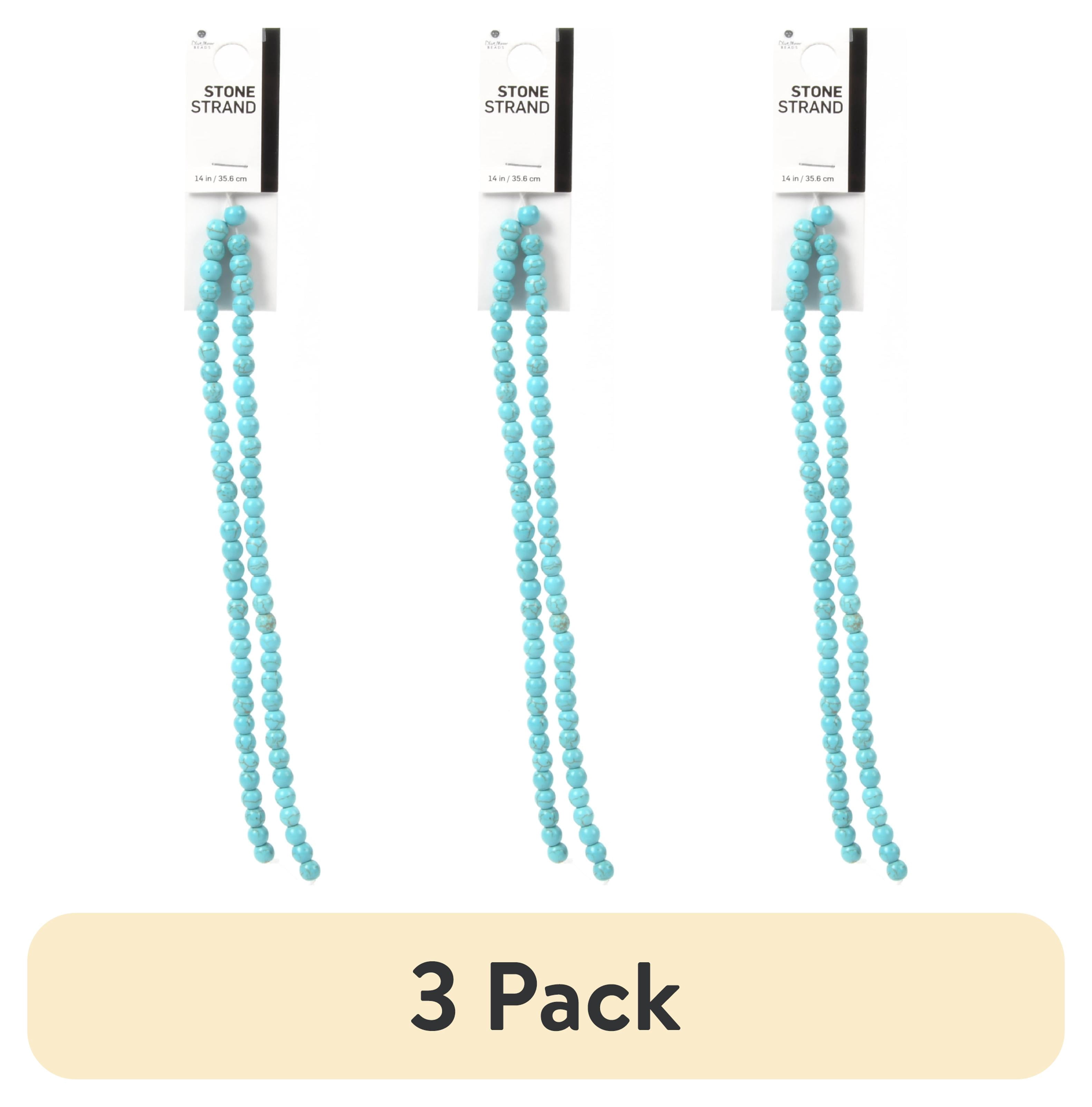 (3 pack) Blue Moon Beads Turquoise Stone Bead Strand for DIY Jewelry, 14 in - Unisex, Adult, 1 Piece