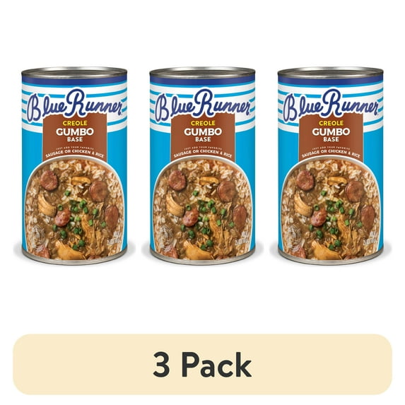 (3 pack) Blue Runner Creole Gumbo Base, 25 oz Can