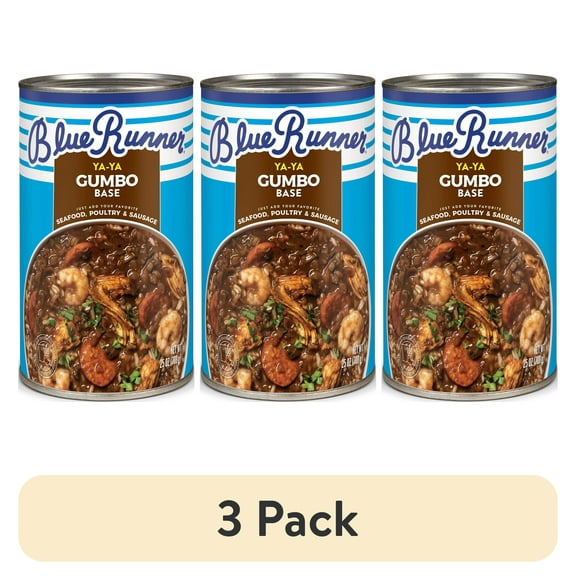 (3 pack) Blue Runner Foods Ya-Ya Gumbo Base, 25 oz Can